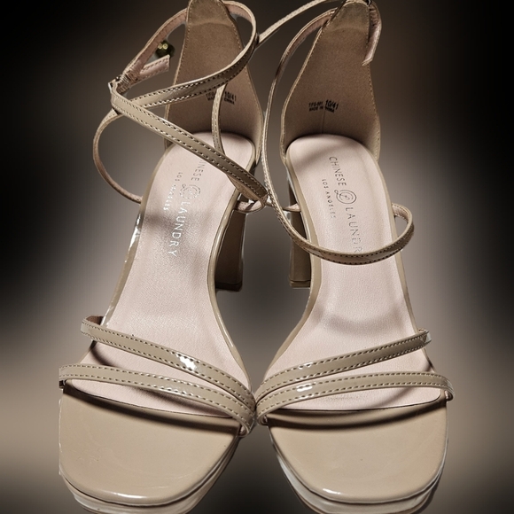 Chinese Laundry Nude Strappy Heels Size 10 - Picture 2 of 11